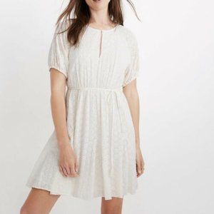 Madewell Eyelet Tassel Tie Floral Mini Dress